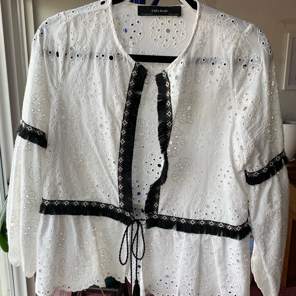 Zara Top - White Crochet